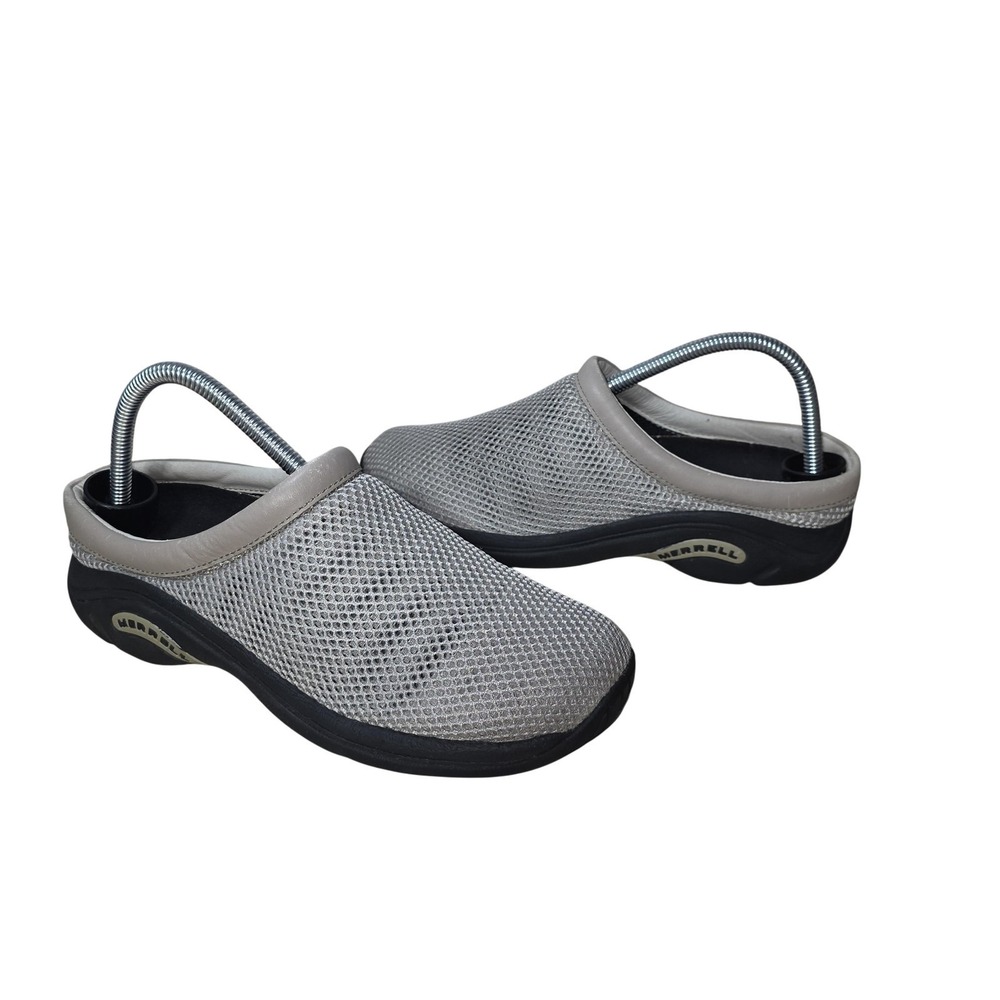 Merrell Mesh Slide Silvermist Shoes Womens Size 8.5 Gray Slip On Comfort Walking
